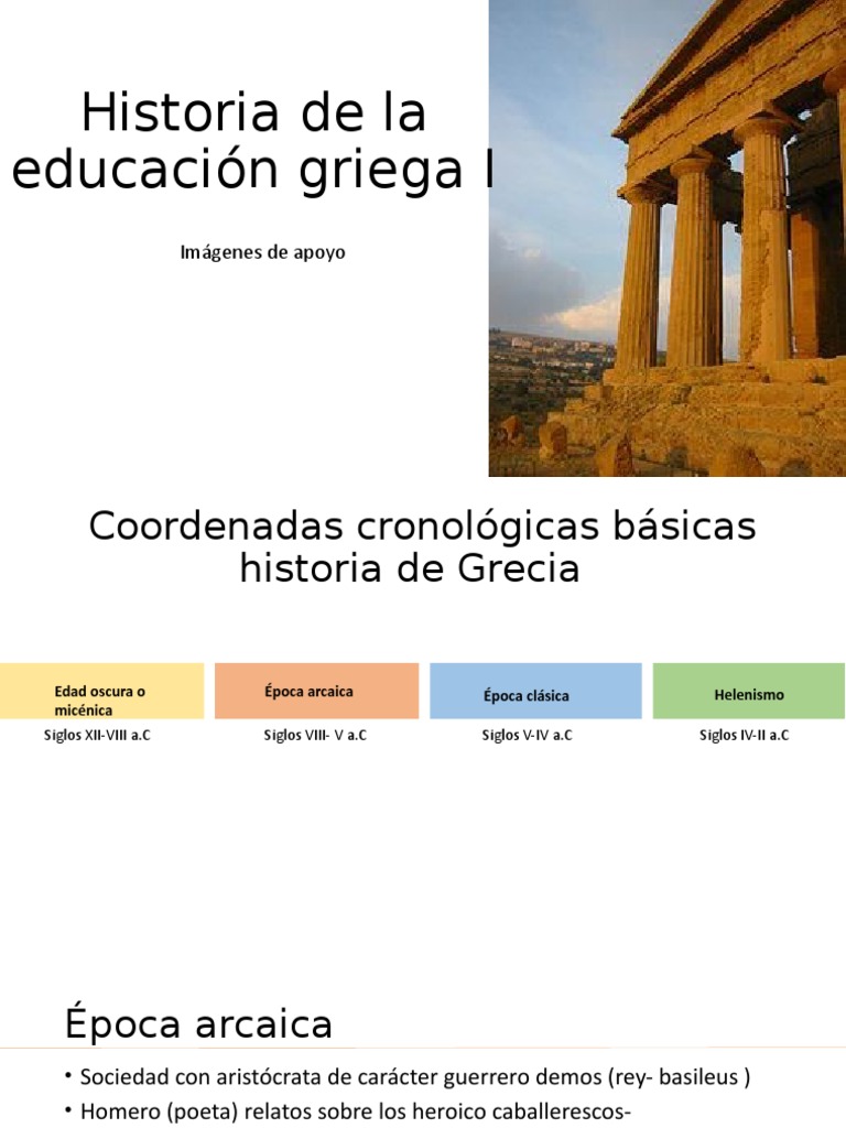 Educación en la Antigua Grecia: Historia y Valores | PDF | Antigua ...