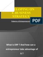 Developing On E-Business Strategy: Patterns of Entrepreneurship
