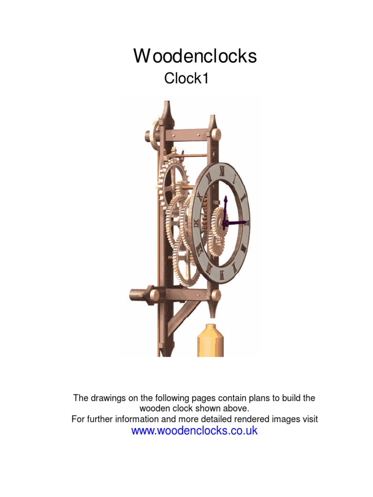 Free Wooden Clock Plans PDF | PDF | Pendulum | Horology