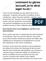 Dis-moi comment tu gères l’agent d’accueil, je te dirai quel manager tu es ! - Albus Conseil