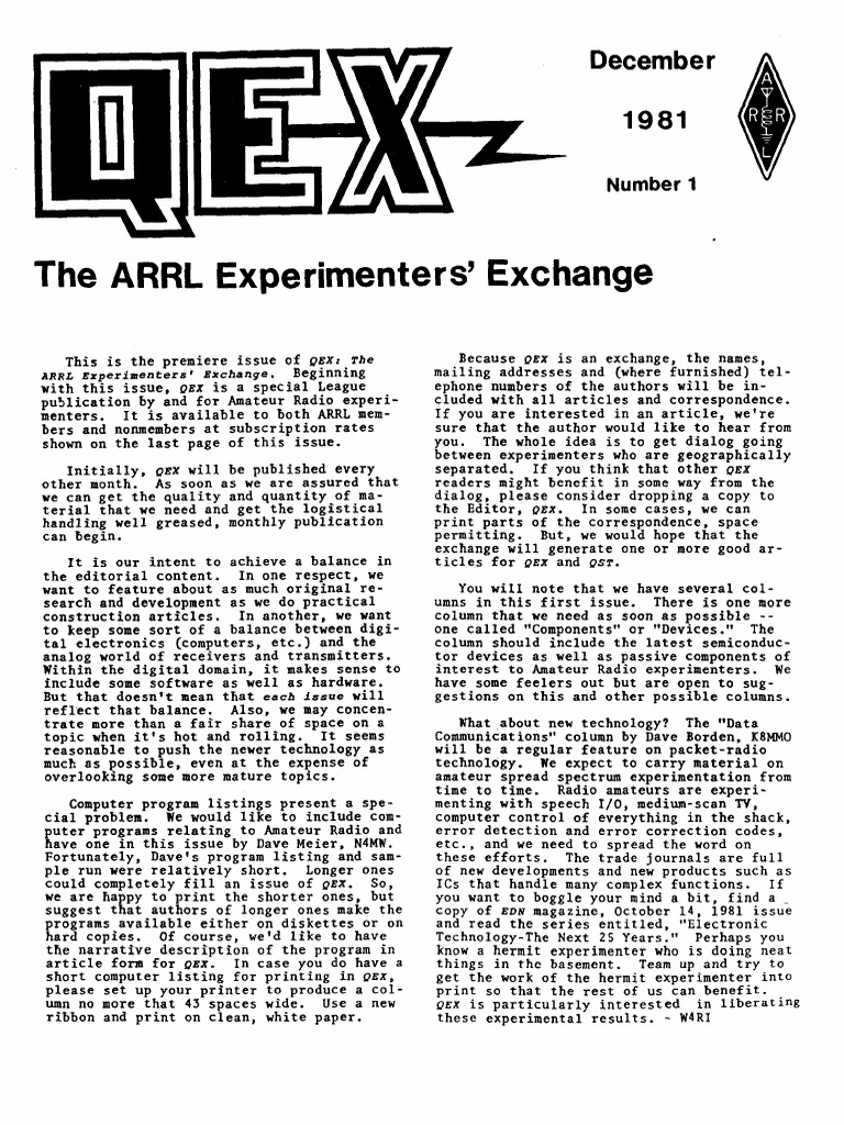 Qex 1981 12 Amplifier Electronics