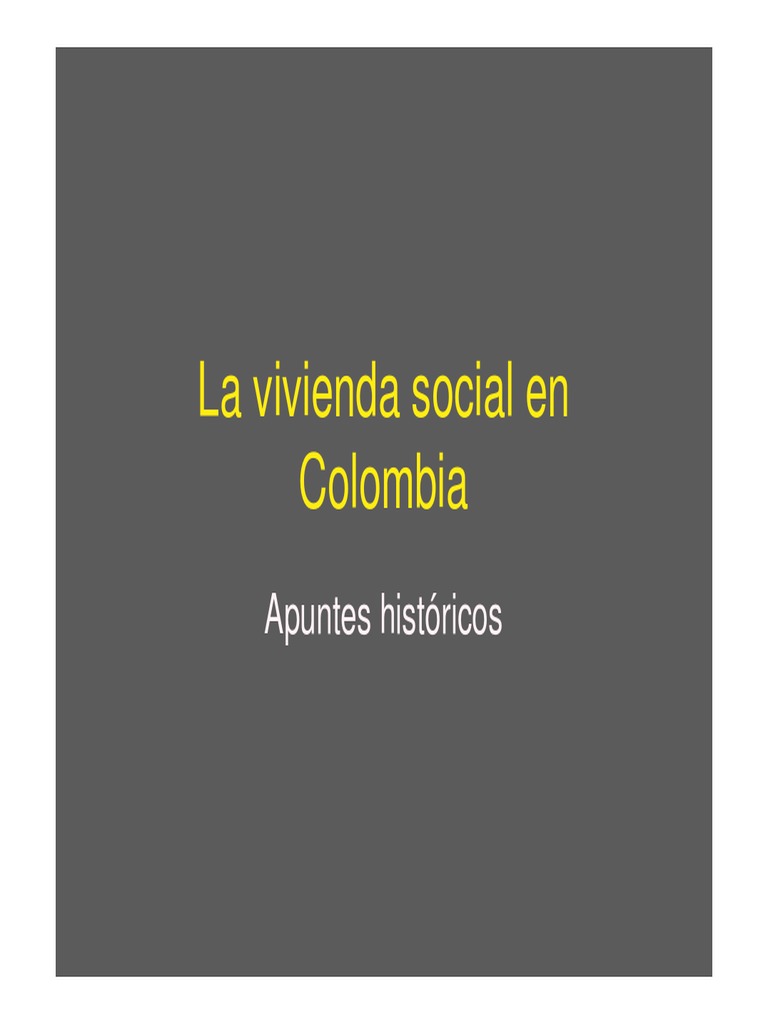 Vivienda de Interes Social en Colombia PDF | PDF | Colombia | Bogotá