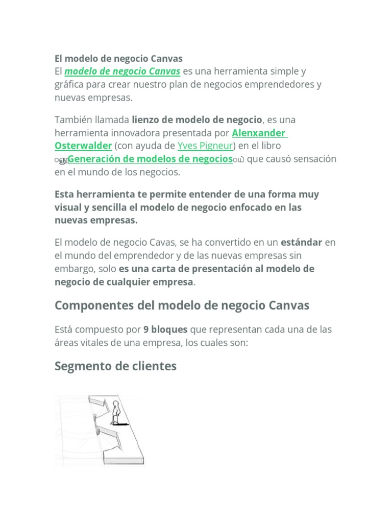 Guia Modelo de Negocio Canvas | PDF | Modelo de negocio | Cliente