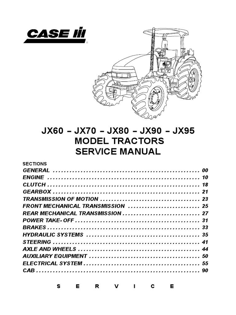 Tractor Case Series Jx Pdf Transmission Mechanics Transportation Engineering