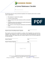 Irrigation System Checklist PDF