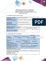 Guía de Actividades y Rúbrica de Evaluación - Pos - Tarea Evaluación Final