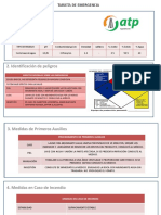 Tarjeta de Emergencia Cortes Lodo