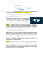 Ejemplos de Delito Doloso y Culposo Según El Código Etico para Ingenieros