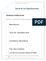 Psicología Social de las Organizaciones.  Dinámica Institucional
