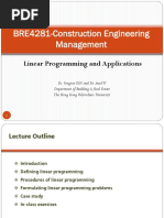 BRE4281 - Linear Programming and Applications 2019-20