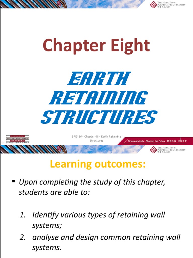 Earth Retaining Structures Overview | PDF | Deep Foundation | Engineering