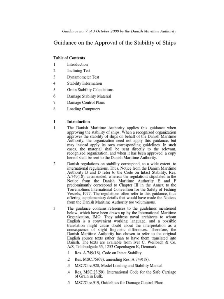 Ship Stability Approval Guidelines | PDF | Ships | Shipping