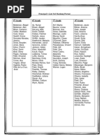 Bell Oaks Honor Roll List 