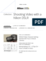 Shooting Video With A Nikon DSLR: Collection
