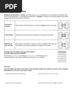 Relations and Functions