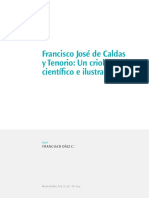 Francisco José de Caldas y Tenorio: Un criollo científico e ilustrado