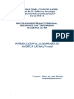 Introducción a la economía de América Latina - UCM