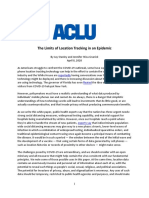 ACLU-limits of Location Tracking in An Epidemic