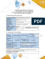 Guía de actividades y rúbrica de evaluación fase 3-Procesos de la Creatividad