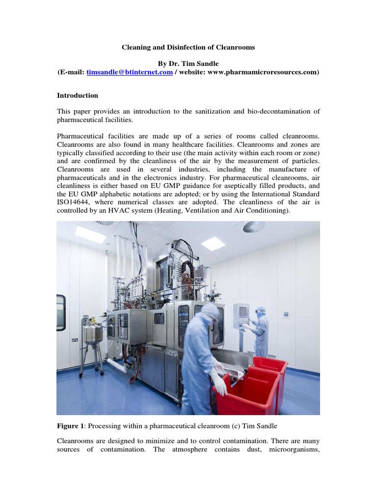 Cleanroom Hygiene and Disinfection Guide | PDF | Disinfectant | Biology
