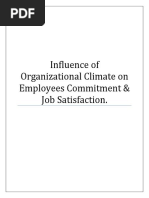 Influence of Organizational Climate On Employees Commitment