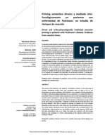 Priming Semántico Directo y Mediado Orto-Fonológicamente en Pacientes Con Enfermedad de Parkinson Un Estudio PDF