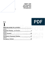 Block-01 Programme Planning PDF