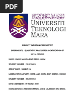 Lab Report 1 Inorganic