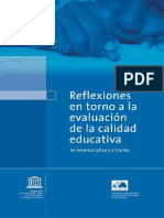 Reflexiones Sobre Evaluación de Calidad Educativa