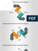 3 Steps Gradient Arrows Powerpoint Diagram: Text Title