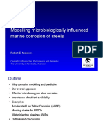 Modelling Microbiologically Influenced Marine Corrosion of Steels