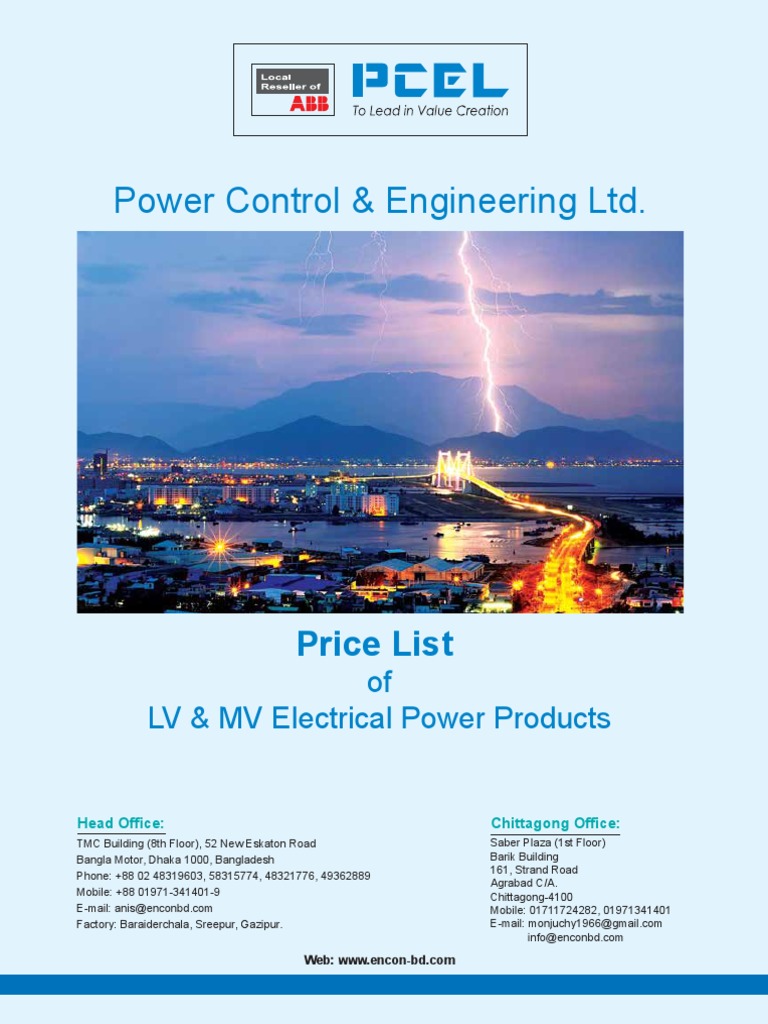 Power Control & Engineering LTD. Price List PDF Power Engineering
