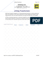 Modelling Earthing Transformers: CEE Relays LTD