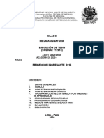 SILABO DE EJECUCION DE TESIS 2020 Segunda Modificación Consultada A La EP y DA de TM UNMSM