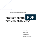 Project Report On "Online Retailing": Retail Management Assignment
