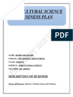 Agricultural Science Business Plan
