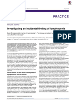 Practice: Investigating An Incidental Finding of Lymphopenia