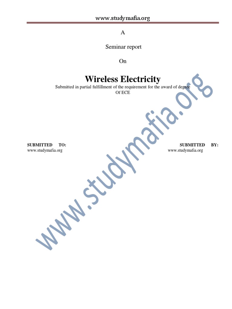 ECE Wireless Electricity PDF | PDF | Microwave | Inductor