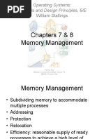 Chapters 7 & 8 Memory Management: Operating Systems: Internals and Design Principles, 6/E