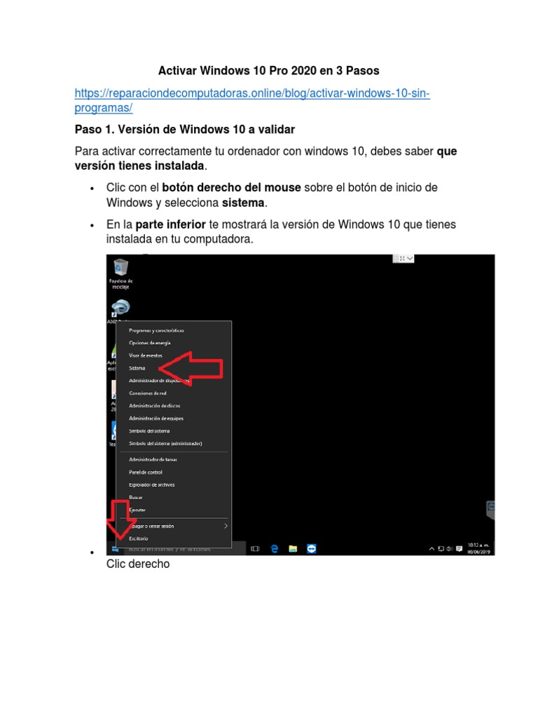 Activar Windows 10 Pro 2020 en 3 Pasos | PDF | Windows 10 | Microsoft ...