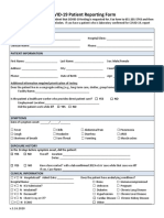 COVID-19 Patient Reporting Form: Reporter Information