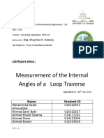 Measurement of The Internal Angles of A Loop Traverse: Lab Report About