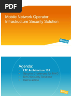 Mobile Network Operator Infrastructure Security Solution