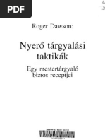 Roger Dawson-Nyerő Tárgyalási Taktikák