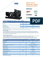 MODEL: SP110 Industrial Range Powered by Perkins: Diesel Generating Set 400/230 V - 50 HZ - 3phase