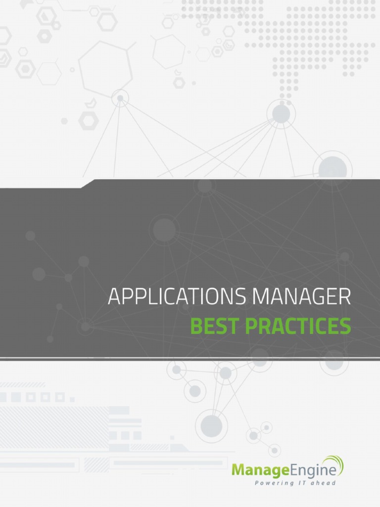 ManageEngine Application Manager Best Practices | PDF | Superuser ...