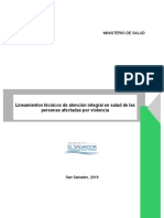 Lineamientos Técnicos de Atención Integral en Salud de Las Personas Afectadas Por Violencia