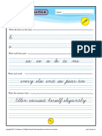 Cursive Practice Page e