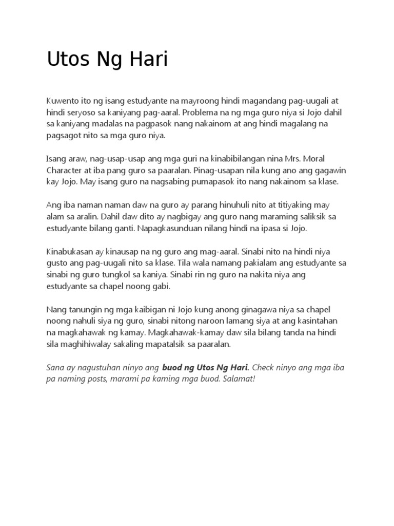 Utos Ng Hari Pdf