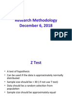 Z Test and Anova